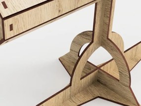 Σετ των 3 Intra απο ξύλο plywood 3mm-4mm πάχος Βραχιόλι λιανικής προβολής Βάση κοπής με λέιζερ Δίασταση 3x3 cm INTRAFABR-93794875