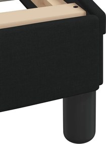 vidaXL Κρεβάτι με Στρώμα Dover Μαύρο 200x200 εκ. Υφασμάτινο