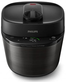 Πολυμάγειρας πίεσης Philips HD2151/40, 1000W, 5L, 35 προγράμματα, 18 συστήματα προστασίας, οθόνη LCD, χρονοδιακόπτης, μαύρο