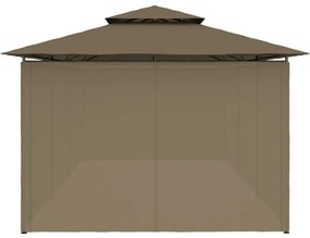 Κιόσκι με Κουρτίνες Taupe 600 x 298 x 270 εκ. 180 γρ./μ² - Μπεζ-Γκρι