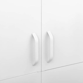 vidaXL Ντουλάπα Λευκή 90 x 50 x 180 εκ. από Ατσάλι