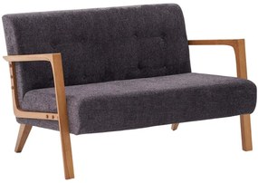 Καναπές Διθέσιος Kemer Chenille 825BLC2945 114x85x80cm Anthracite