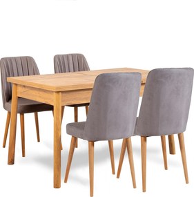 Table &amp; Chairs Set (5 Pieces) Costa Atlantice-Grey Atlantic Pine
Grey
