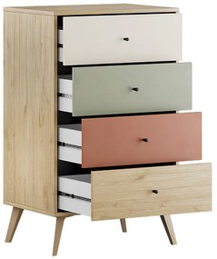 Συρταριέρα Terra Megapap χρώμα florida oak 60x44x100εκ.