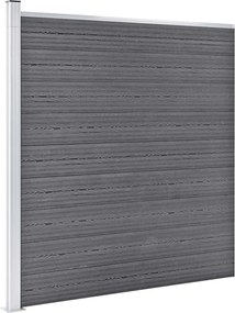 vidaXL Πάνελ Περίφραξης Γκρι 1737 x 186 εκ. από WPC