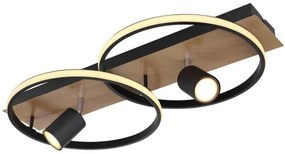 Πλαφονιέρα Φωτιστικό Οροφής LED 36W Μαύρο Danny 2020Lm 67309-36 Globo Lighting-67309-36-Μαύρο 67309-36
