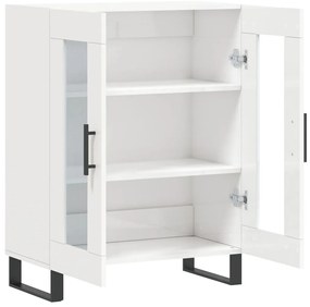 vidaXL Ντουλάπι Γυαλιστερό Λευκό 69,5x34x90 εκ. Επεξεργασμένο Ξύλο