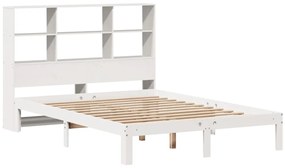 vidaXL Κρεβάτι Βιβλιοθήκη Χωρίς Στρώμα 120x200 εκ Μασίφ Ξύλο Πεύκο
