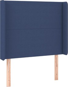 vidaXL Κρεβάτι Boxspring με Στρώμα &amp; LED Μπλε 80x200 εκ. Υφασμάτινο