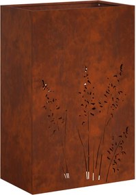 vidaXL Γλάστρα Κήπου 2 τμχ. Σκ rusty 50 x 30 x 75 εκ
