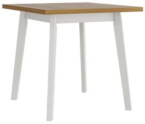 Τραπέζι Victorville 127, Άσπρο, Grandson δρυς, 75x80x80cm, 14 kg, Πλαστικοποιημένη μοριοσανίδα, Ξύλο, Μερικώς συναρμολογημένο, Ξύλο: Οξιά | Epipla1.gr
