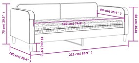 ΚΑΝΑΠΕΣ ΚΡΕΒΑΤΙ ΜΕ ΣΤΡΩΜΑ ΣΚΟΥΡΟ ΓΚΡΙ 90 X 190 ΕΚ. ΥΦΑΣΜΑΤΙΝΟ 3196809