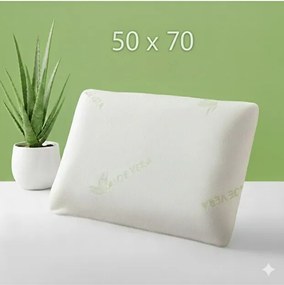 Σετ 4 Μαξιλάρια Aloe Vera Visco Με Στήριξη Αυχένα Πράσινα 50x70 cm