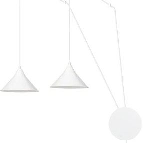 Κρεμαστό Φωτιστικό Οροφής 2xE27 Ατσάλι ABRAMO Made in Poland Emibig-159/2-Λευκό 159/2