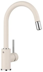 Blanco Mida-S Soft White Μπαταρία Κουζίνας με Περιστρεφόμενο Ρουξούνι και Αποσπώμενο Ντους