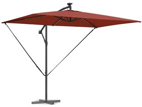 vidaXL Ομπρέλα Cantilever Banana Τερακότα 294 x 200 x 254 εκ.