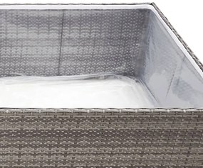 vidaXL Ζαρντινιέρα Κήπου Γκρι 80 x 80 x 40 εκ. από Συνθετικό Ρατάν