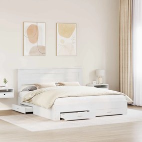 vidaXL Σκελετός Κρεβατιού Λευκό 180 x 200 cm Επεξεργασμένο Ξύλο