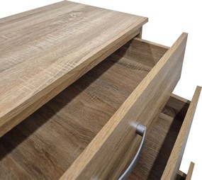 Συρταριέρα Athos pakoworld σε sonoma απόχρωση 80x40x79εκ
