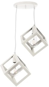 InLight Κρεμαστό φωτιστικό από λευκό μέταλλο 2XE27 D:20cm 4400-2-WH-ΡΟΖΕΤΑ