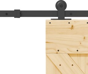 vidaXL Συρόμενη Πόρτα NARVIK 85 x 210 εκ (152,5 εκ) Φυσικό και Μαύρο