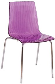METAX-24 Καρέκλα Calima Διάφανο Μωβ*  53. x 48. x 82. metax-01-02-874