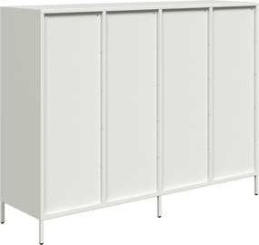 vidaXL Sideboard Λευκό 135x39x103,5 cm Ατσάλι ψυχρής έλασης