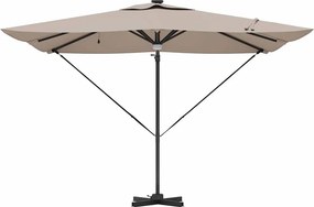 vidaXL Ρώμη Ομπρέλα Taupe 286 x 284 x 270 εκ Αλουμίνιο και Πολυεστέρας