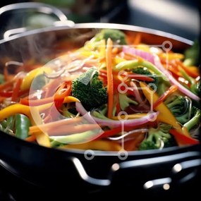 Σετ των 2 Intra Συλλεκτικό Ξύλινο Παζλ Plywood 4mm - Μαγείρεμα λαχανικών στο τηγάνι με ατμό Σε Ξύλινο Κουτί - Διαστάσεις: 10x10 cm – 25 κομμάτια