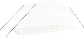 vidaXL Θερμοκήπιο με Ατσάλινο Πλαίσιο Λευκό 8 μ² 4 x 2 x 2 μ.