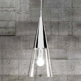 Φωτιστικό Οροφής Trento/1L SO Silver Ondaluce Μέταλλο,Γυαλί