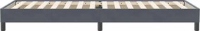 vidaXL Κρεβάτι Boxspring χωρίς Στρώμα Σκούρο Γκρι 90x220 εκ. Βελούδινο
