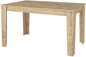Σετ τραπεζαρία 5τμχ Darlen - Nova Megapap χρώμα sapphire oak - λευκό 125x72x74εκ.