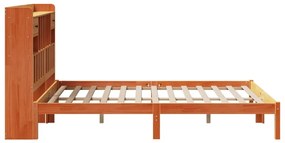 vidaXL Κρεβάτι Βιβλιοθήκη Χωρίς Στρώμα 150x200 εκ Μασίφ Ξύλο Πεύκου