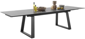 Bali Καρεκλα Relax Μαύρη + Υποπόδιο 83x86x102 cm