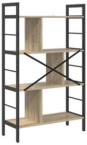 vidaXL Ράφι Βιβλίων Δρύς Sonoma 75 x 30 x 123,5 εκ. Επεξεργασμένο ξύλο