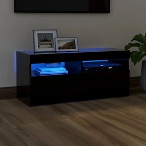 Έπιπλο Τηλεόρασης με LED Μαύρο 90 x 35 x 40 εκ. - Μαύρο