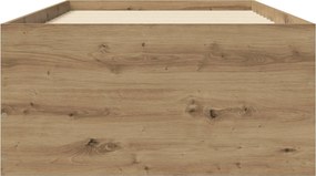 vidaXL Κρεβάτι δαπέδου Artisian Δρυς 80 x 200 cm Επεξεργασμένο Ξύλο