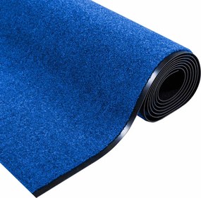 vidaXL Χαλάκι Εξώπορτας Μπλε και Μαύρο 120 x 400 cm 100% Πολυαμίδιο