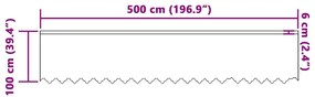 vidaXL Κουρτίνες με κουρτίνες Λευκό 500 x 100 cm Πολυεστέρας