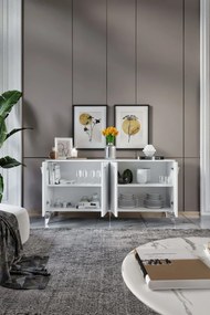 Stewehome κονσόλα mdf με μεμβράνη και πόρτες 160x40x84 cm