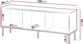 Έπιπλο τηλεόρασης Tresse 150 3D-Mpez