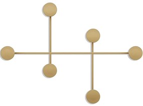Κρεμάστρα Τοίχου 6 Θέσεων Dama 494PYT1133  82x60x10cm Gold Wallity Μέταλλο