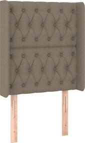 vidaXL Κρεβάτι Boxspring με Στρώμα &amp; LED Taupe 80x200 εκ. Υφασμάτινο