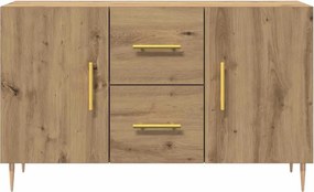 vidaXL Σκευοθήκη Δρυς τεχνίτης 100x36x60 cm Κατασκευασμένο ξύλο
