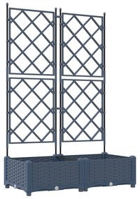 vidaXL Γλάστρα Κήπου με Πλέγμα 2 τεμ Γκρι 80x40x125,5 εκ