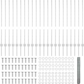 vidaXL Τεντώτο με στήριγμα Ασημί