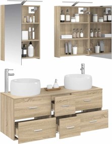 vidaXL Σετ Επίπλων Μπάνιου 5 pcs Sonoma Δρυς