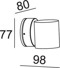Led απλίκα επίτοιχη Compass 3x1W 211Lm 3000k θερμό λευκό φως δέσμης 24° στεγανή ΙΡ44