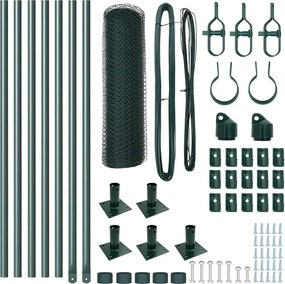 vidaXL Στύλος Περιφράξεων Πράσινο 10 x 0,4 m (25 mm πλέγμα)